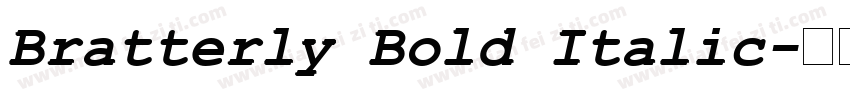 Bratterly Bold Italic字体转换